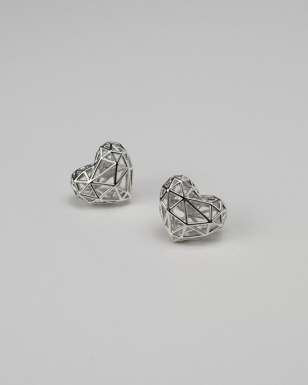 Wireframe Heart Earrings