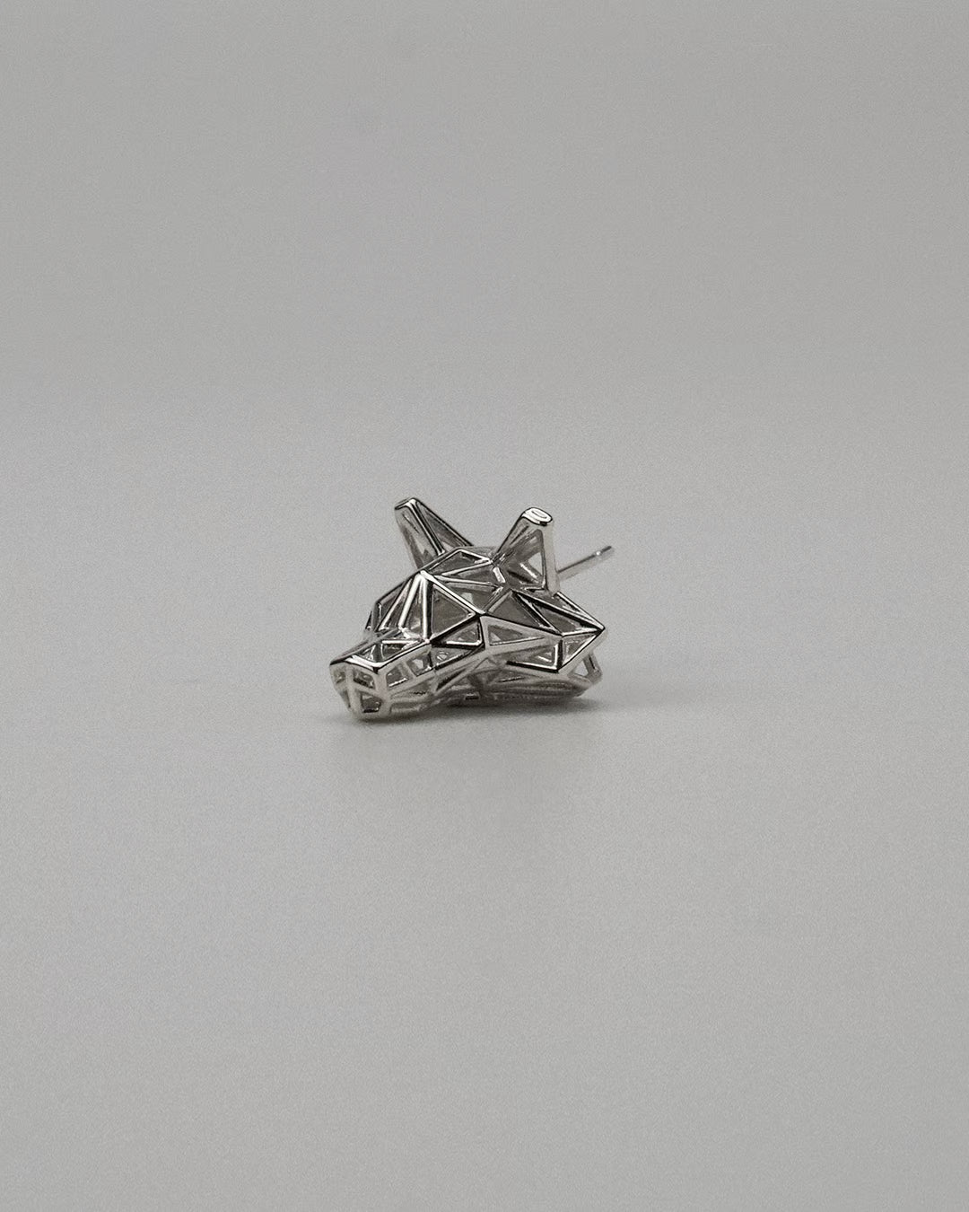 Wolf Wireframe Earring