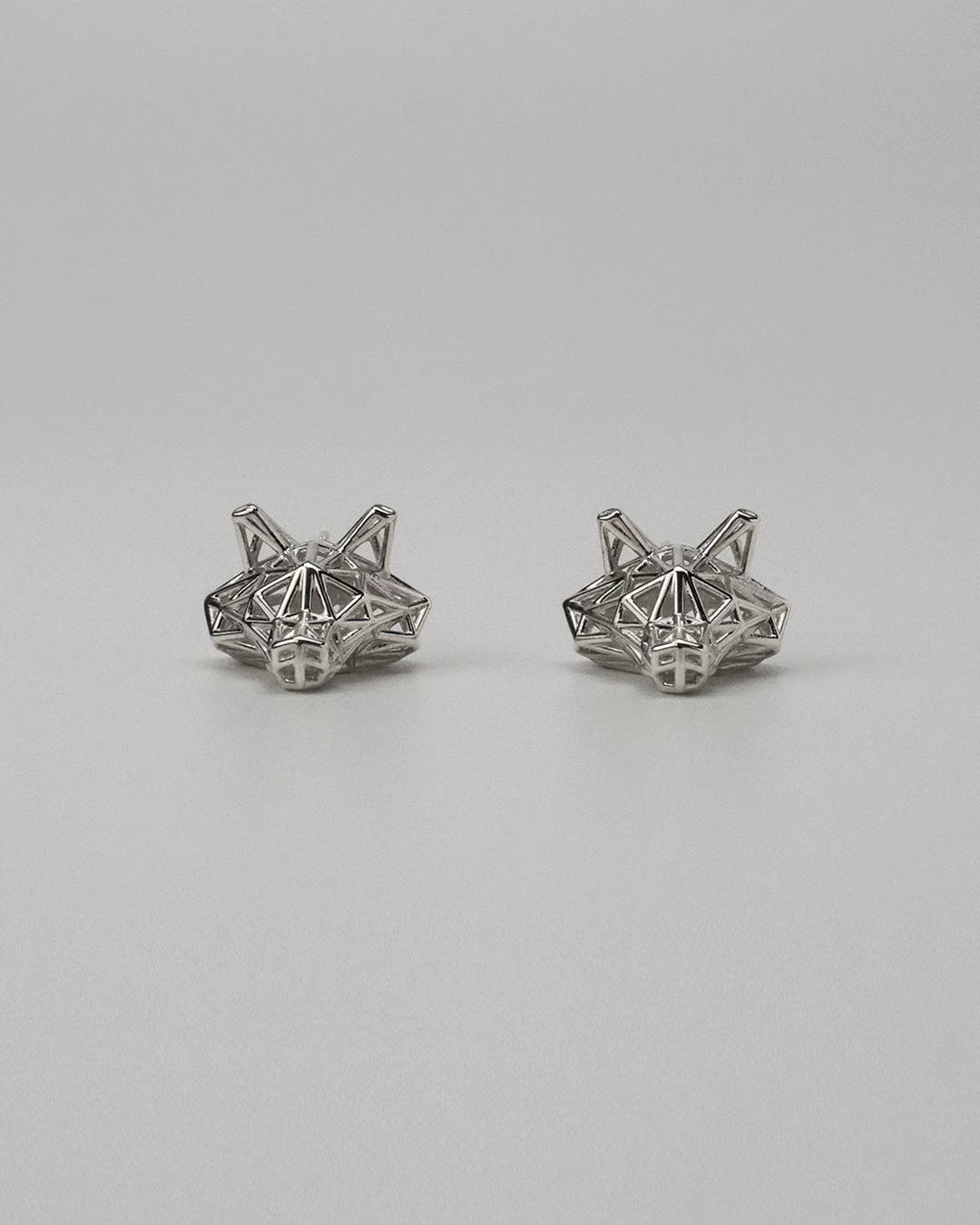 Wolf Wireframe Earring