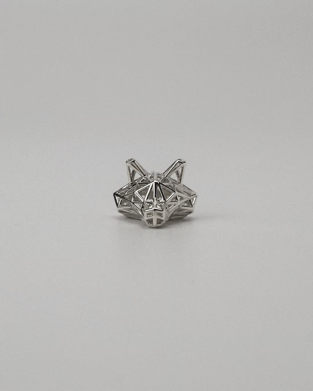 Wolf Wireframe Earring